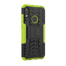 Tire Texture TPU+PC Shockproof Phone Case for Huawei Honor 8A / Y6 2019, with Holder (Green)