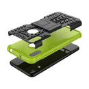 Tire Texture TPU+PC Shockproof Phone Case for Huawei Honor 8A / Y6 2019, with Holder (Green)