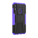 Tire Texture TPU+PC Shockproof Phone Case for Huawei Honor 8A / Y6 2019, with Holder (Purple)