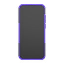 Tire Texture TPU+PC Shockproof Phone Case for Huawei Honor 8A / Y6 2019, with Holder (Purple)