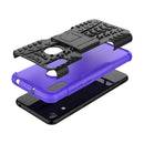 Tire Texture TPU+PC Shockproof Phone Case for Huawei Honor 8A / Y6 2019, with Holder (Purple)