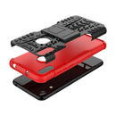 Tire Texture TPU+PC Shockproof Phone Case for Huawei Honor 8A / Y6 2019, with Holder (Red)