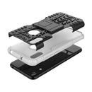 Tire Texture TPU+PC Shockproof Phone Case for Huawei Honor 8A / Y6 2019, with Holder (White)