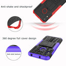 Tire Texture TPU+PC Shockproof Phone Case for Huawei Honor 8A / Y6 2019, with Holder (White)
