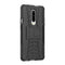 Tire Texture TPU+PC Shockproof Phone Case for OnePlus 7, with Holder (Black)