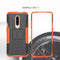 Tire Texture TPU+PC Shockproof Phone Case for OnePlus 7, with Holder (Black)