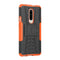 Tire Texture TPU+PC Shockproof Phone Case for OnePlus 7, with Holder (Orange)
