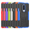 Tire Texture TPU+PC Shockproof Phone Case for OnePlus 7, with Holder (Orange)