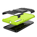 Tire Texture TPU+PC Shockproof Phone Case for OnePlus 7, with Holder (Green)