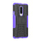Tire Texture TPU+PC Shockproof Phone Case for OnePlus 7, with Holder (Purple)