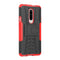 Tire Texture TPU+PC Shockproof Phone Case for OnePlus 7, with Holder (Red)