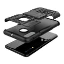Tire Texture TPU+PC Shockproof Phone Case for Galaxy A50 / A20 / A30, with Holder (Black)