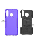 Tire Texture TPU+PC Shockproof Phone Case for Galaxy A50 / A20 / A30, with Holder (Black)
