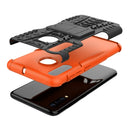 Tire Texture TPU+PC Shockproof Phone Case for Galaxy A50 / A20 / A30, with Holder (Orange)