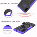 Tire Texture TPU+PC Shockproof Phone Case for Galaxy A50 / A20 / A30, with Holder (Pink)