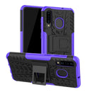 Tire Texture TPU+PC Shockproof Phone Case for Galaxy A50 / A20 / A30, with Holder (Purple)