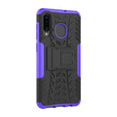 Tire Texture TPU+PC Shockproof Phone Case for Galaxy A50 / A20 / A30, with Holder (Purple)