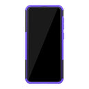 Tire Texture TPU+PC Shockproof Phone Case for Galaxy A50 / A20 / A30, with Holder (Purple)