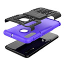 Tire Texture TPU+PC Shockproof Phone Case for Galaxy A50 / A20 / A30, with Holder (Purple)