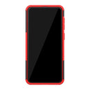 Tire Texture TPU+PC Shockproof Phone Case for Galaxy A50 / A20 / A30, with Holder (Red)