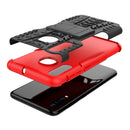 Tire Texture TPU+PC Shockproof Phone Case for Galaxy A50 / A20 / A30, with Holder (Red)