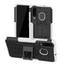Tire Texture TPU+PC Shockproof Phone Case for Galaxy A50 / A20 / A30, with Holder (White)