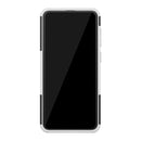 Tire Texture TPU+PC Shockproof Phone Case for Galaxy A50 / A20 / A30, with Holder (White)