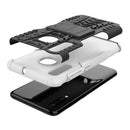 Tire Texture TPU+PC Shockproof Phone Case for Galaxy A50 / A20 / A30, with Holder (White)