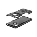 Tire Texture TPU+PC Shockproof Case for Huawei Y7 Pro 2019 / Enjoy 9, with Holder (Black)