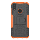 Tire Texture TPU+PC Shockproof Case for Huawei Y7 Pro 2019 / Enjoy 9, with Holder (Orange)