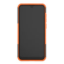 Tire Texture TPU+PC Shockproof Case for Huawei Y7 Pro 2019 / Enjoy 9, with Holder (Orange)