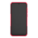 Tire Texture TPU+PC Shockproof Case for Huawei Y7 Pro 2019 / Enjoy 9, with Holder (Pink)