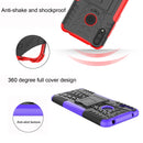 Tire Texture TPU+PC Shockproof Case for Huawei Y7 Pro 2019 / Enjoy 9, with Holder (Pink)