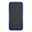 Tire Texture TPU+PC Shockproof Case for Huawei Y7 Pro 2019 / Enjoy 9, with Holder (Blue)