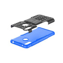 Tire Texture TPU+PC Shockproof Case for Huawei Y7 Pro 2019 / Enjoy 9, with Holder (Blue)