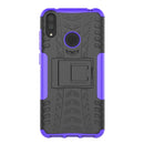 Tire Texture TPU+PC Shockproof Case for Huawei Y7 Pro 2019 / Enjoy 9, with Holder (Purple)