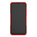 Tire Texture TPU+PC Shockproof Case for Huawei Y7 Pro 2019 / Enjoy 9, with Holder (Red)