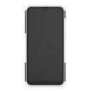 Tire Texture TPU+PC Shockproof Case for Huawei Y7 Pro 2019 / Enjoy 9, with Holder (White)