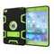 Contrast Color Silicone + PC Shockproof Case for iPad mini 5 / mini 4, with Holder(Black+green)