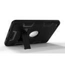 Contrast Color Silicone + PC Shockproof Case for iPad mini 5 / mini 4, with Holder(Black)