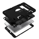 Contrast Color Silicone + PC Shockproof Case for iPad mini 5 / mini 4, with Holder(Black)
