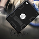 Contrast Color Silicone + PC Shockproof Case for iPad mini 5 / mini 4, with Holder(Black)