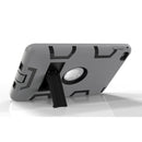 Contrast Color Silicone + PC Shockproof Case for iPad mini 5 / mini 4, with Holder(Grey)