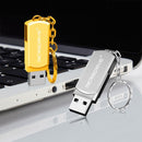 MicroDrive 16GB USB 2.0 Creative Personality Metal U Disk with Keychain (Yellow)