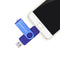 MicroDrive 8GB USB 2.0 Phone and Computer Dual-use Rotary OTG Metal U Disk (Blue)