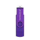 MicroDrive 8GB USB 2.0 Phone and Computer Dual-use Rotary OTG Metal U Disk (Purple)