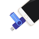 MicroDrive 8GB USB 2.0 Phone and Computer Dual-use Rotary OTG Metal U Disk (Red)