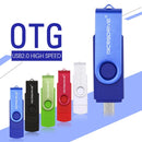 MicroDrive 8GB USB 2.0 Phone and Computer Dual-use Rotary OTG Metal U Disk (Red)