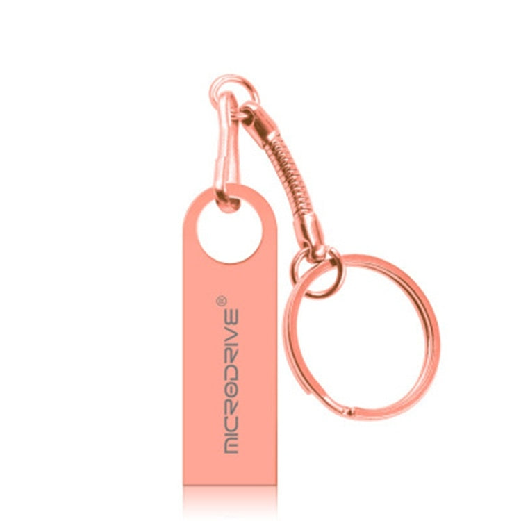 MicroDrive 16GB USB 2.0 Metal Waterproof High Speed U Disk(Pink)