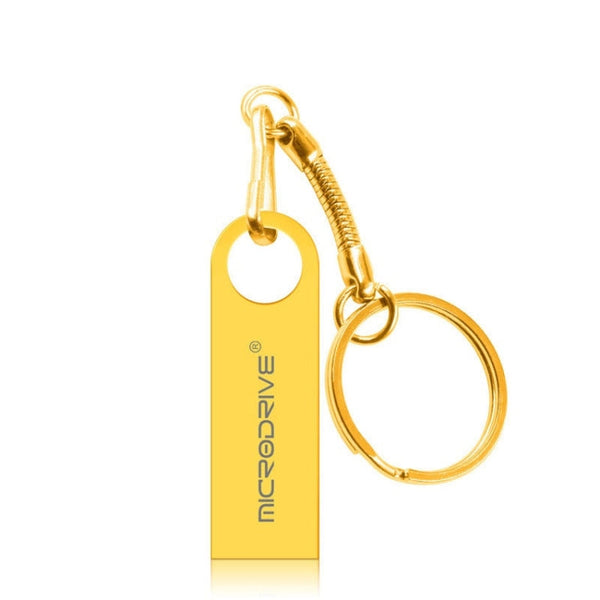 MicroDrive 16GB USB 2.0 Metal Waterproof High Speed U Disk(Gold)